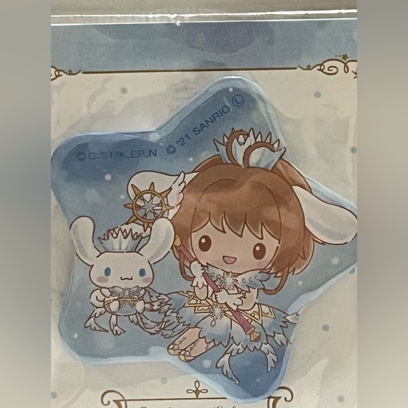 Cardcaptor Sakura Kinomoto x Cinnamoroll Star Shaped Pin Badge - Picture 2 of 5